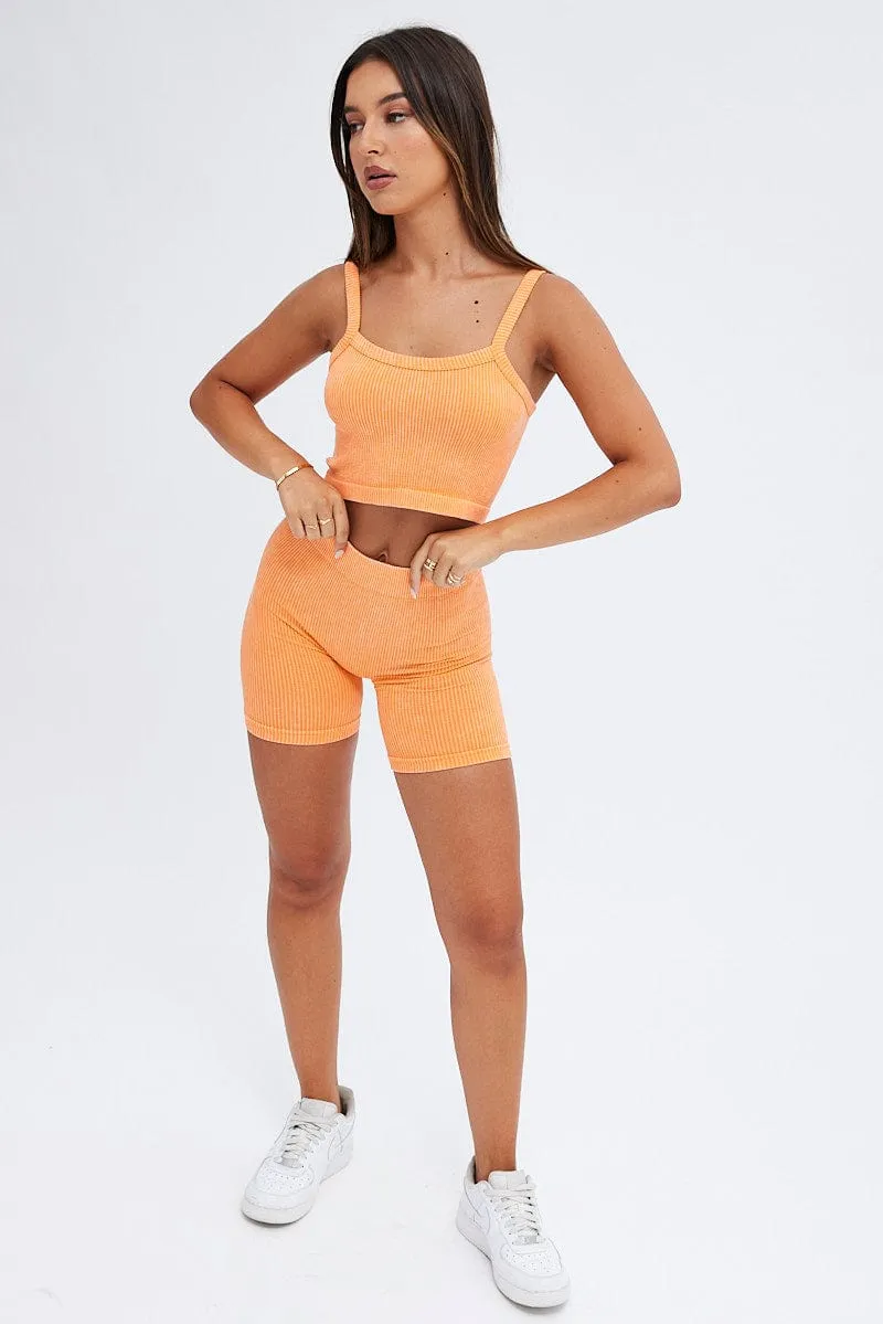Orange Crop Singlet Top Seamless sold by Ally Fashion product image thumbnail 2