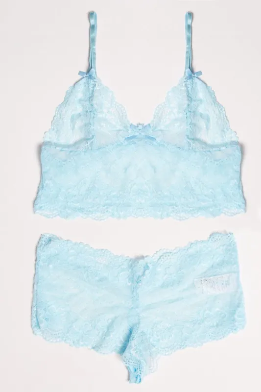 Blue Lace Lingerie Set sold by Ally Fashion