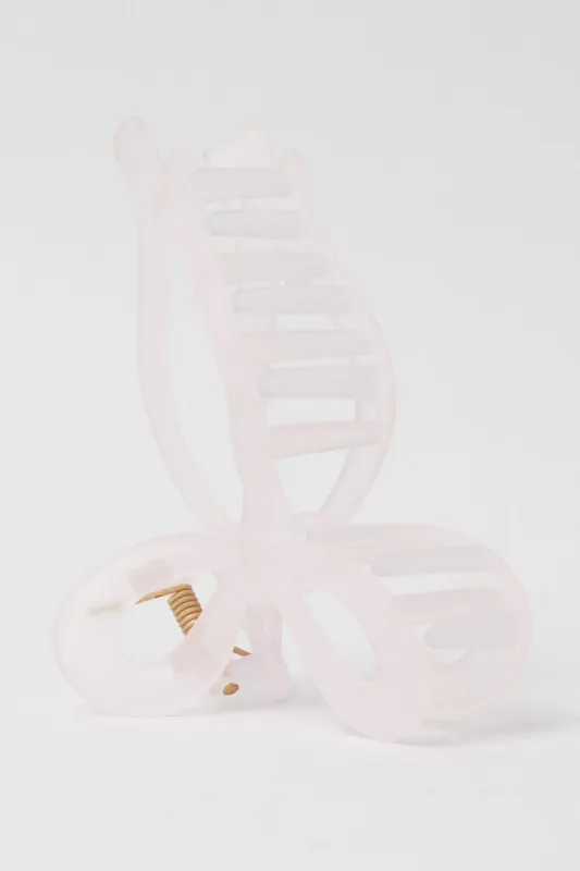 Pink Bow Design Hair Claw Clip sold by Ally Fashion