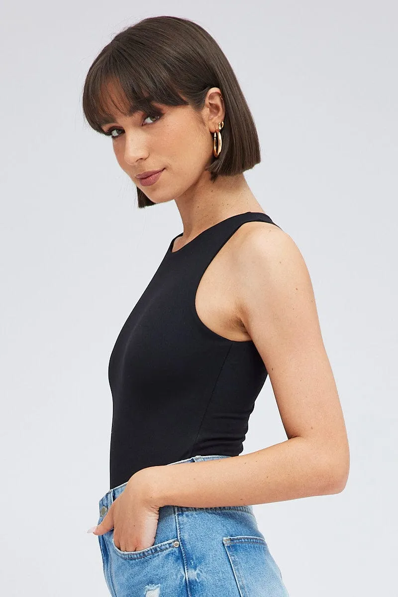 Black Supersoft Bodysuit Sleeveless sold by Ally Fashion product image thumbnail 4