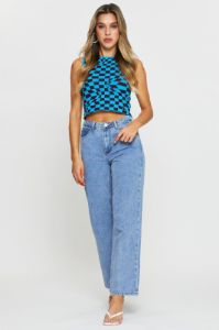 Check Crop Top sold by Ally Fashion