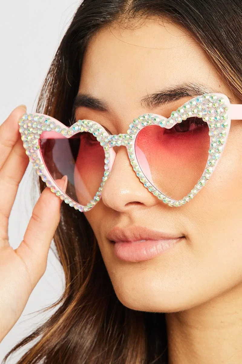 Pink Heart Sunglasses sold by Ally Fashion product image thumbnail 2