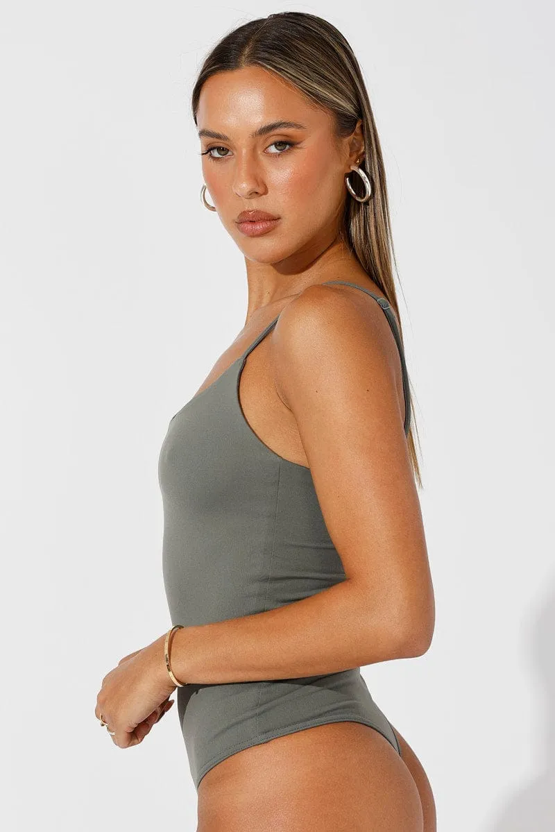 Green Singlet Bodysuit sold by Ally Fashion product image thumbnail 2