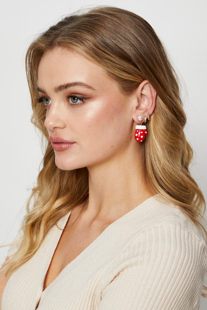 Red Christmas Earring sold by Ally Fashion