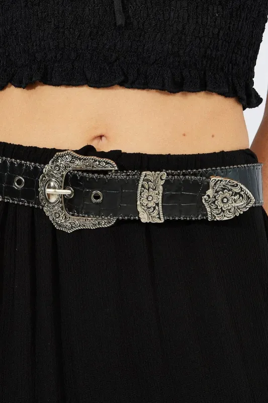 Black Vintage Belts sold by Ally Fashion