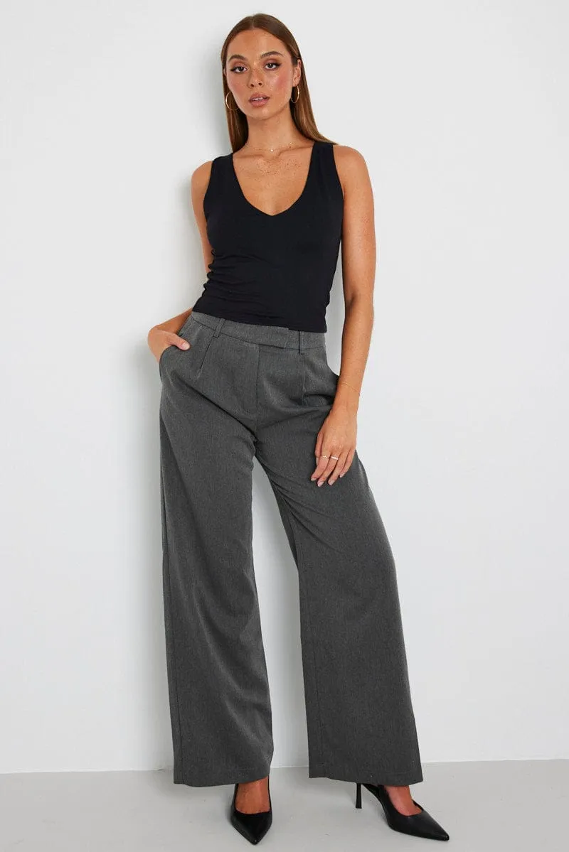 Black Supersoft Tank V Neck Sleeveless sold by Ally Fashion product image thumbnail 2