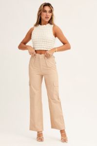 Beige Cargo Pants Mid Rise sold by Ally Fashion