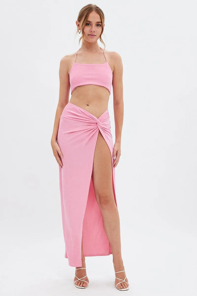 Pink Halter Top sold by Ally Fashion product image thumbnail 2