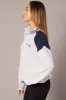 Grey Zip Sweater Funnel Neck Oversized sold by Ally Fashion