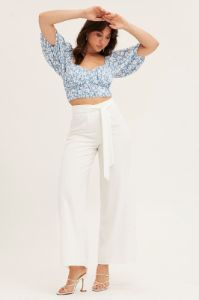 Print Crop Top Short Sleeve Sweetheart sold by Ally Fashion