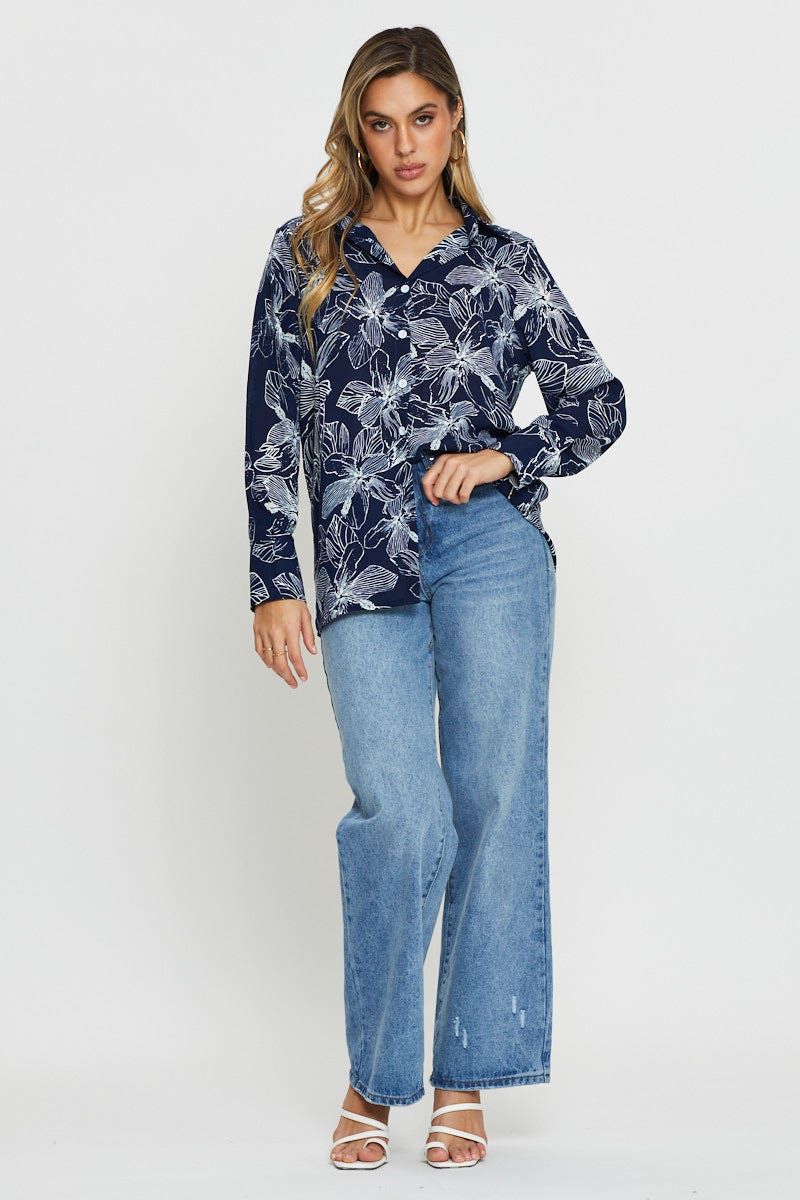 Print Long Sleeve Shirt sold by Ally Fashion product image thumbnail 2