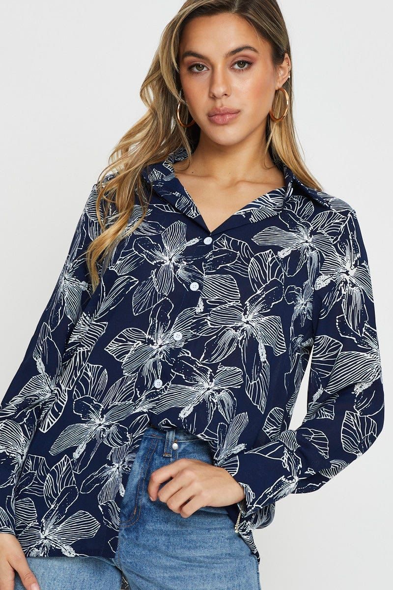 Print Long Sleeve Shirt sold by Ally Fashion product image thumbnail 4