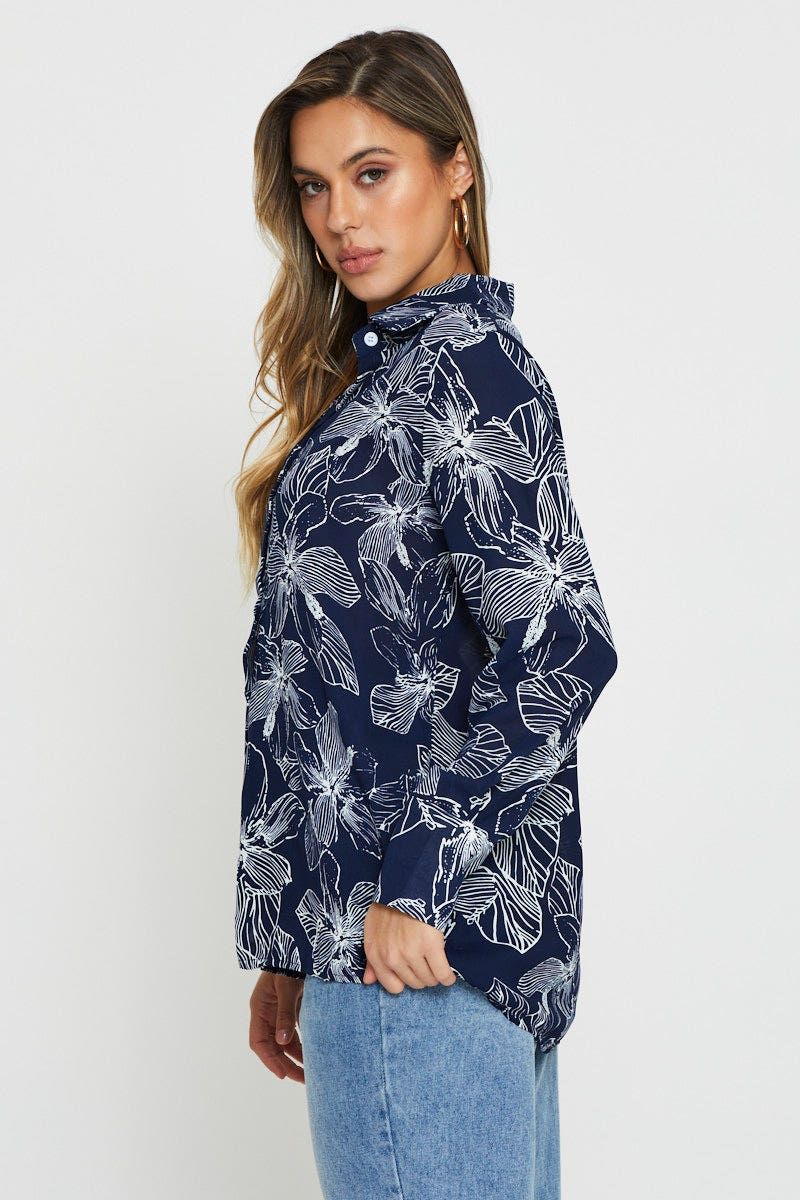 Print Long Sleeve Shirt sold by Ally Fashion product image thumbnail 3