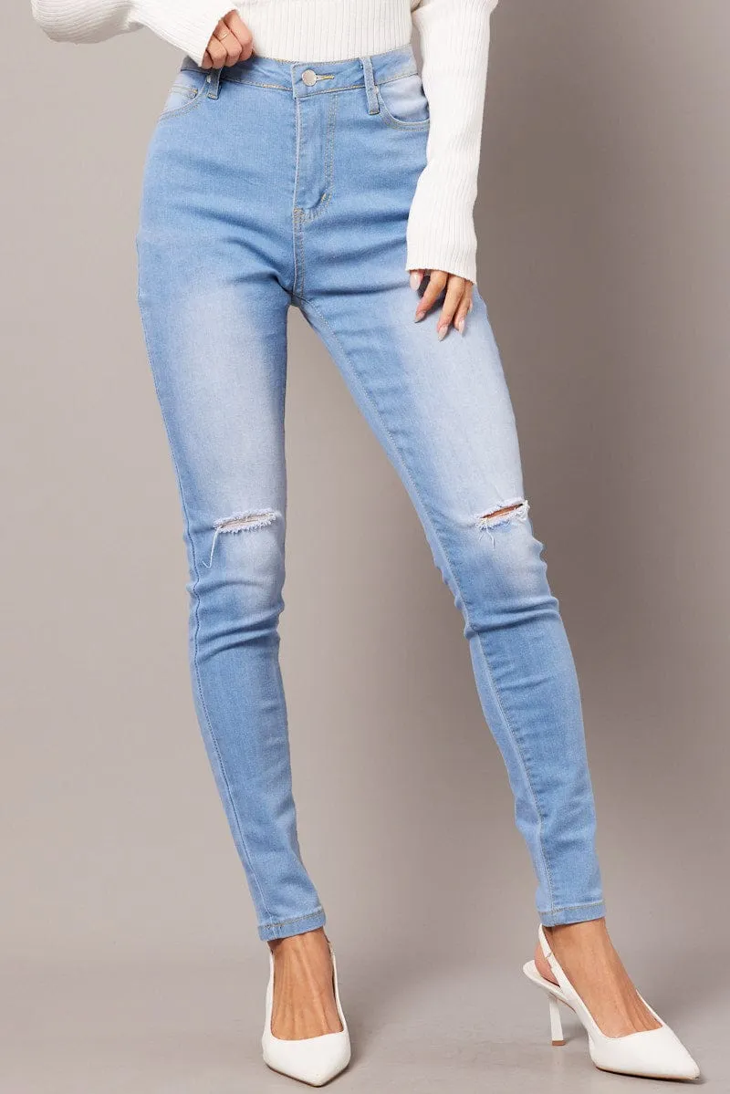 Denim Skinny Jean High Rise sold by Ally Fashion product image thumbnail 3