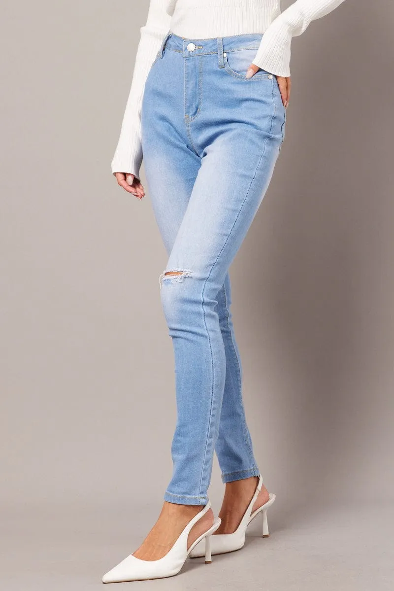 Denim Skinny Jean High Rise sold by Ally Fashion product image thumbnail 4