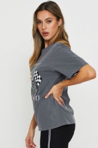 Grey Graphic T Shirt Short Sleeve sold by Ally Fashion
