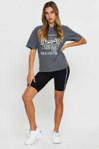 Grey Graphic T Shirt Short Sleeve sold by Ally Fashion