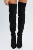 Black Over The Knee Heeled Boots sold by Ally Fashion