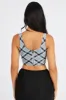 Black Check Corset Top Mesh sold by Ally Fashion