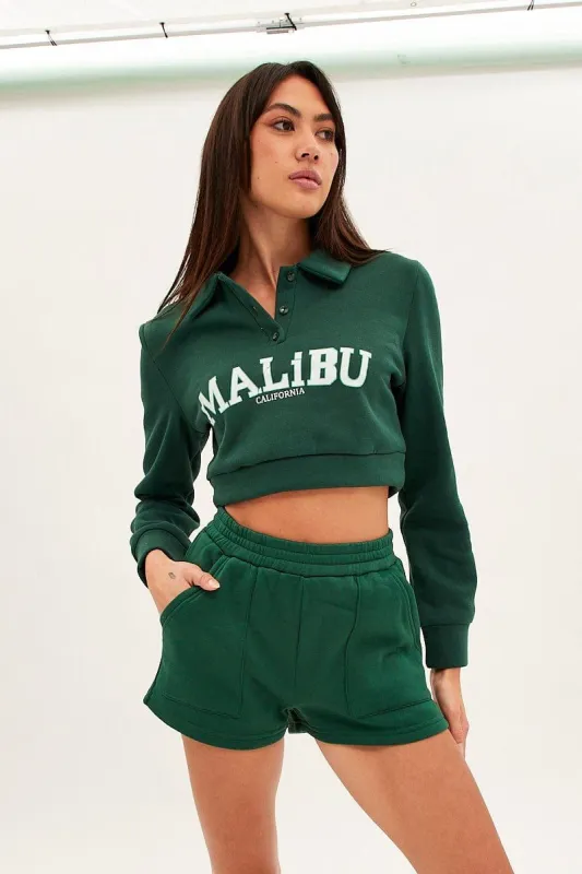 Green Sweater Shorts sold by Ally Fashion