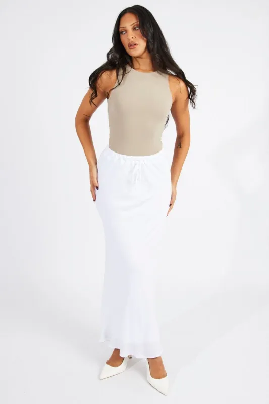 Beige Supersoft Bodysuit Sleeveless sold by Ally Fashion