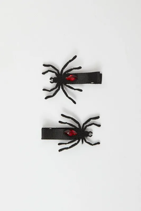BLACK Halloween Spider Hair Clip sold by Ally Fashion