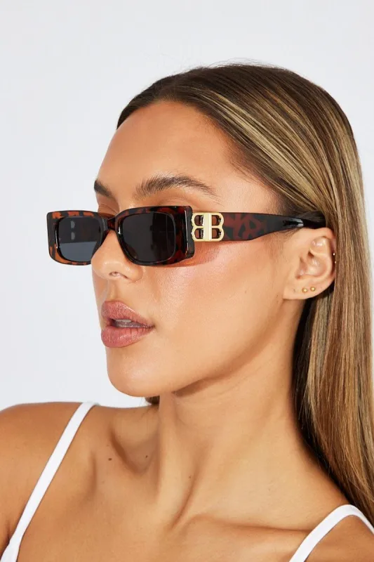 Brown Animal Print Fashion Sunglasses sold by Ally Fashion