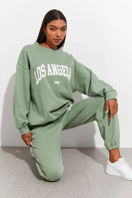 Green Graphic Sweater Long Sleeves sold by Ally Fashion