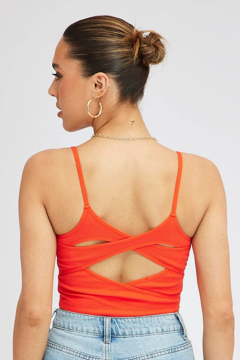 Red Singlet Top Round Neck Seamless sold by Ally Fashion product image thumbnail 5