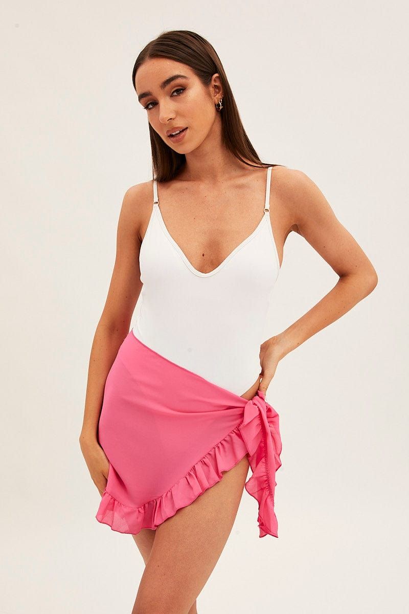 Pink Beach Cover Up Sarong sold by Ally Fashion