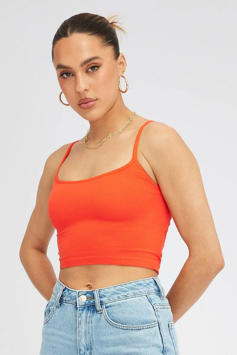 Red Singlet Top Round Neck Seamless sold by Ally Fashion product image thumbnail 3