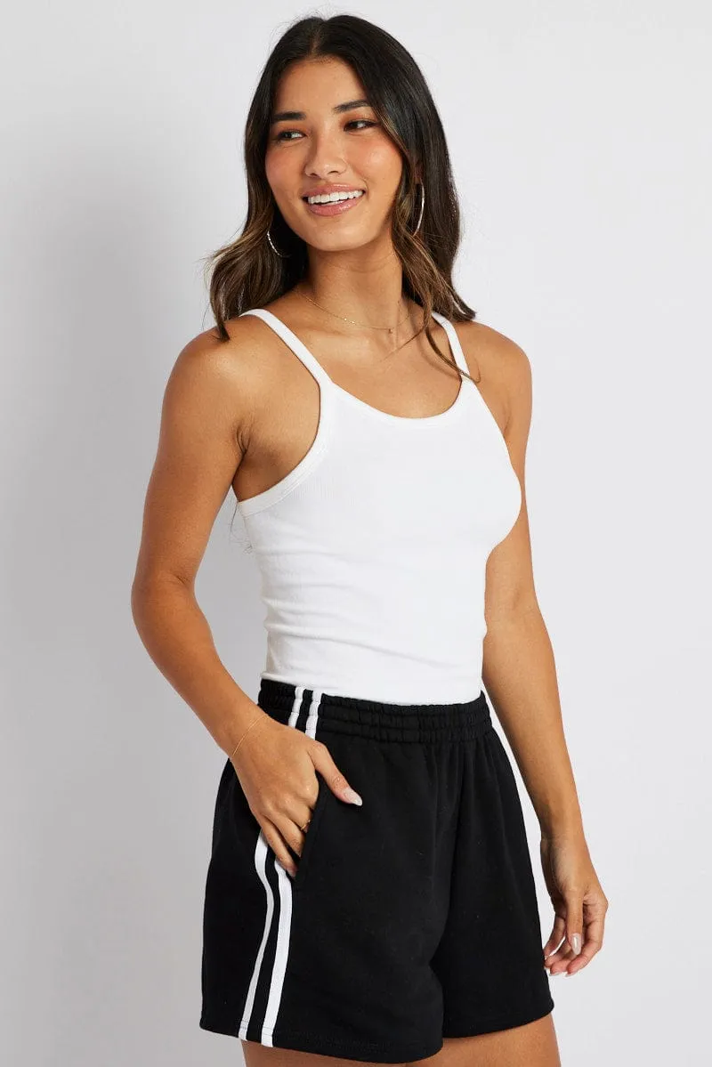 White Singlet Top Seamless Sleeveless Longline sold by Ally Fashion product image thumbnail 4