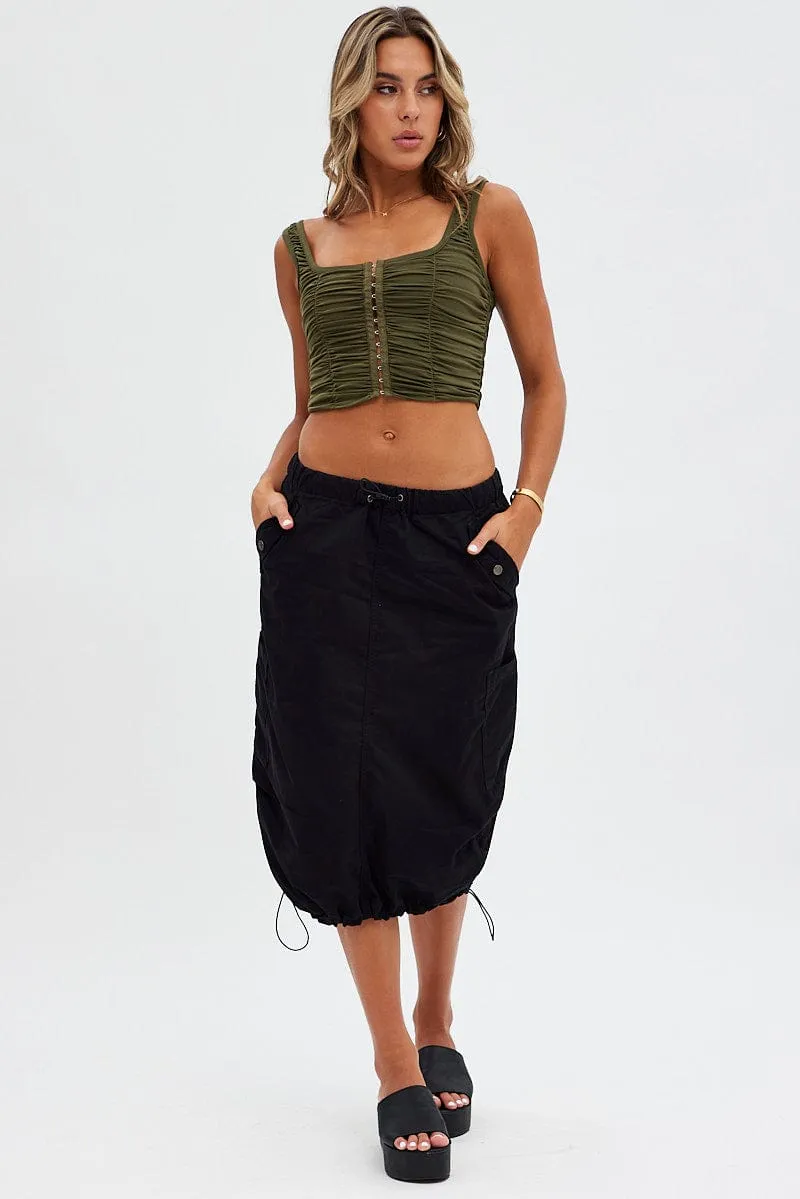 Green Lace Up Top Sleeveless Mesh sold by Ally Fashion product image thumbnail 2