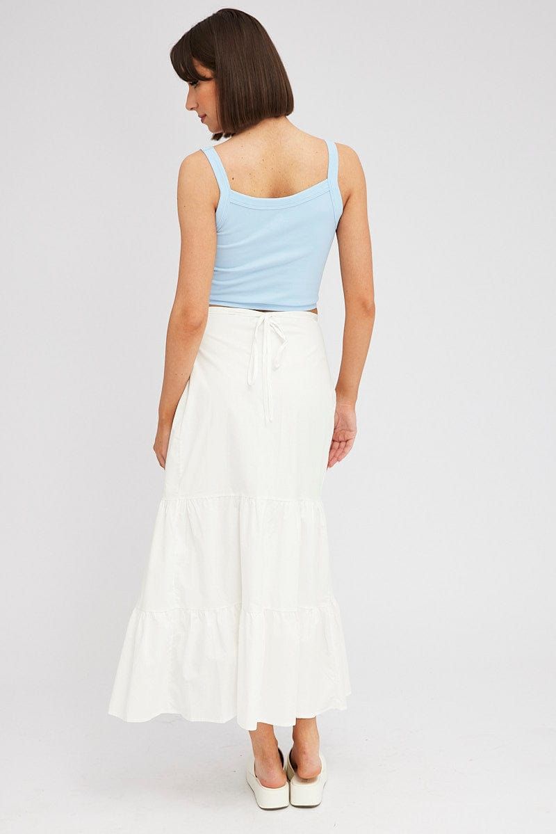 White Wrap Skirt Maxi High Rise sold by Ally Fashion product image thumbnail 5