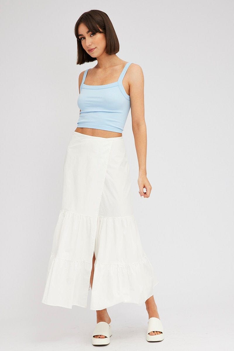 White Wrap Skirt Maxi High Rise sold by Ally Fashion product image thumbnail 3