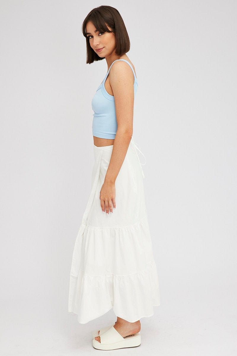 White Wrap Skirt Maxi High Rise sold by Ally Fashion product image thumbnail 4