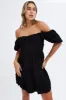 Black Fit And Flare Dress Puff Sleeve Mini sold by Ally Fashion