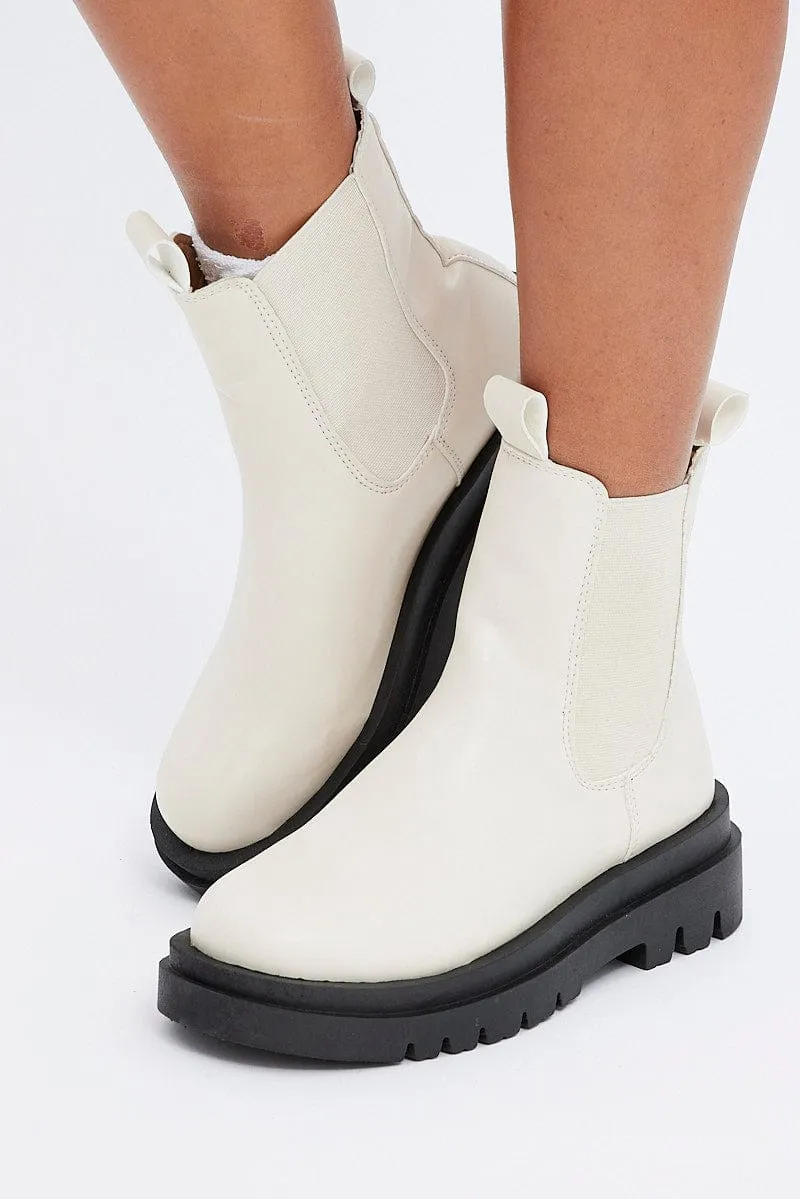 White Chelsea Boots sold by Ally Fashion product image thumbnail 2