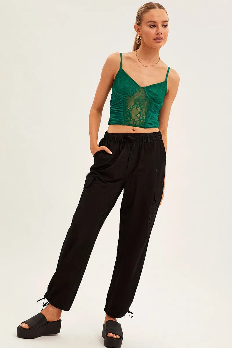 Green Singlet Sleeveless Sweetheart Crop Lace sold by Ally Fashion product image thumbnail 2