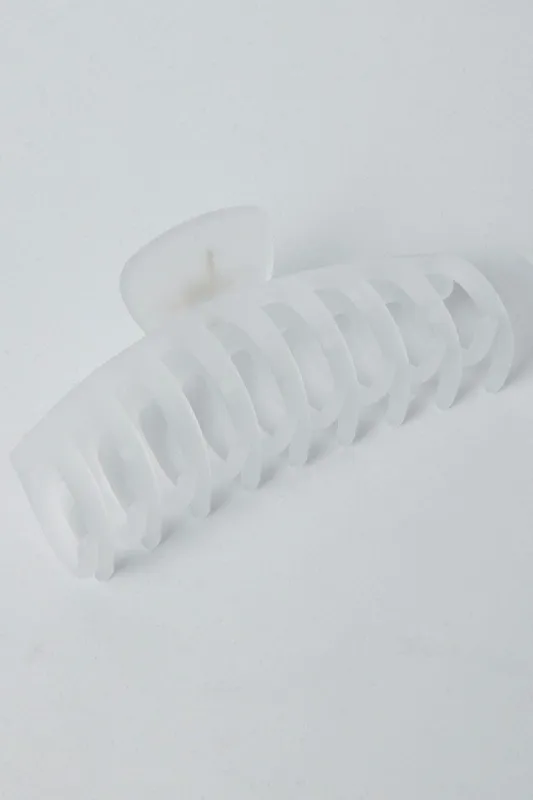 Metallic Classic Hair Claw Clip Frosted sold by Ally Fashion