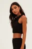 Black Crop Top sold by Ally Fashion