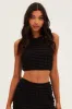 Black Crop Top sold by Ally Fashion