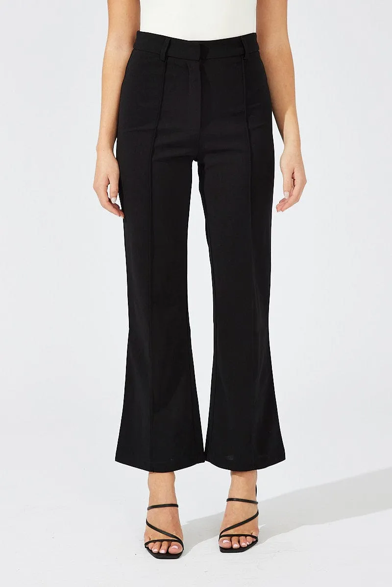 Black Wide Leg Pants High Rise Workwear sold by Ally Fashion product image thumbnail 2