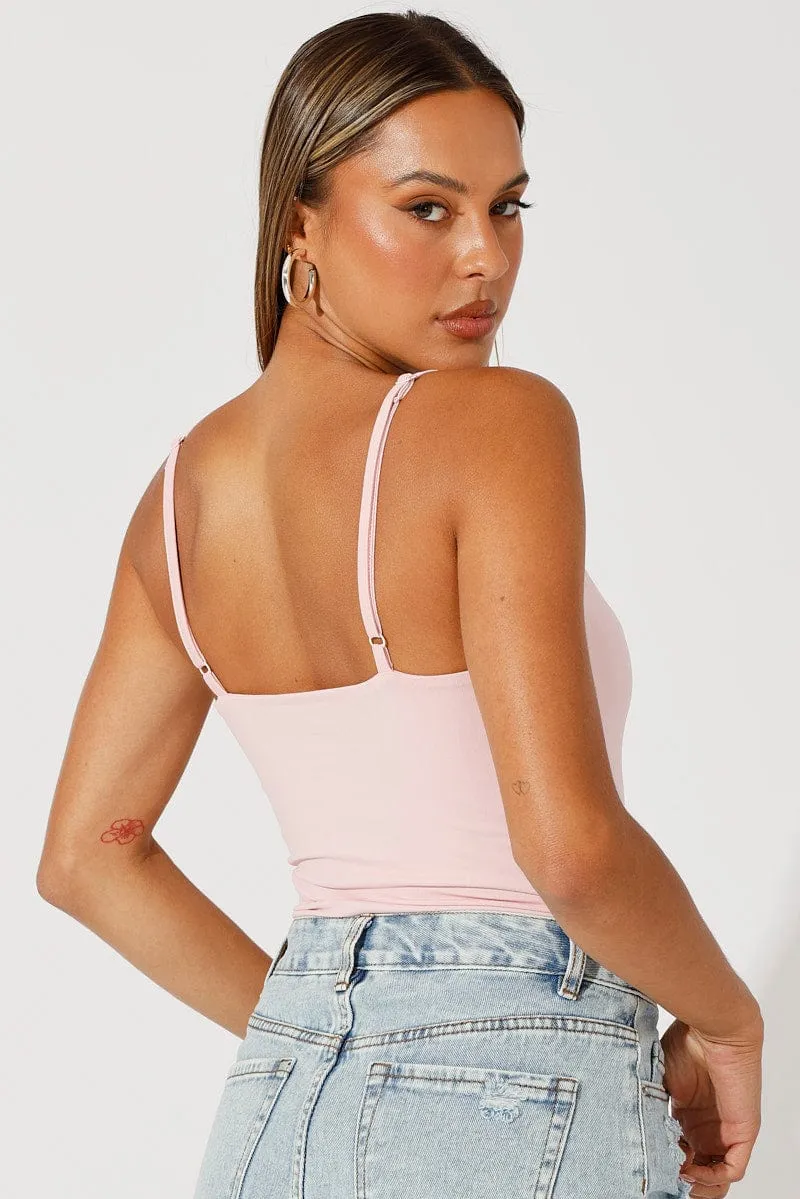 Pink Singlet Bodysuit sold by Ally Fashion product image thumbnail 5