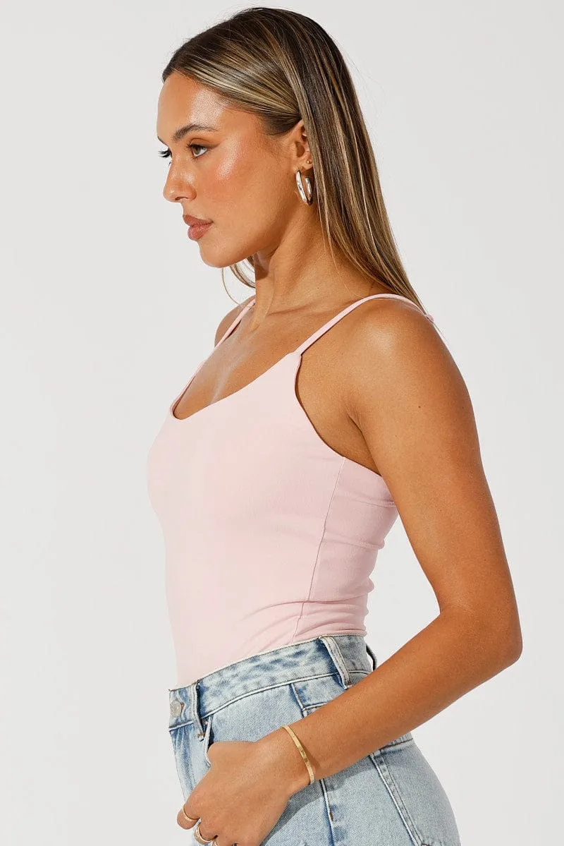 Pink Singlet Bodysuit sold by Ally Fashion product image thumbnail 4