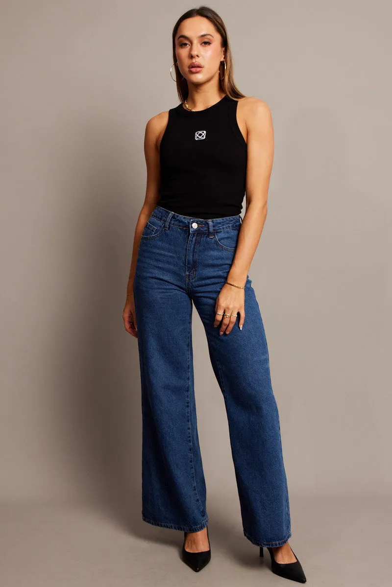 Black Rib Tank Sleeveless sold by Ally Fashion product image thumbnail 3