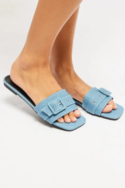 Denim Flat Sandals sold by Ally Fashion