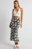 Black Abstract Slip Skirt Maxi sold by Ally Fashion