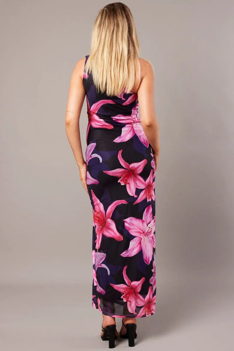 Black Maxi Dress One Shoulder Side Split Dress sold by Ally Fashion product image thumbnail 5