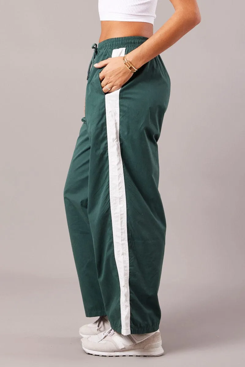 Green Track Pants Wide Leg sold by Ally Fashion product image thumbnail 4